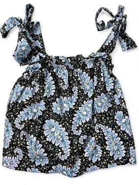 J.Crew Collection Floral Tie-Shoulder BoHo Blouse